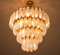 Lustre Cascade en Verre — Éclat Sculptural & Élégance Intemporelle
