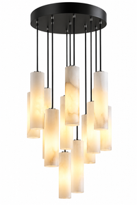 Suspension Alabastre Cascade — Une sculpture de lumière