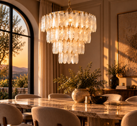 Lustre Cascade en Verre — Éclat Sculptural & Élégance Intemporelle