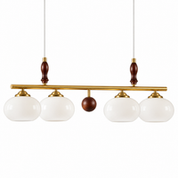 Suspension 4 Lumières — Élégance Rétro & Raffinement Contemporain