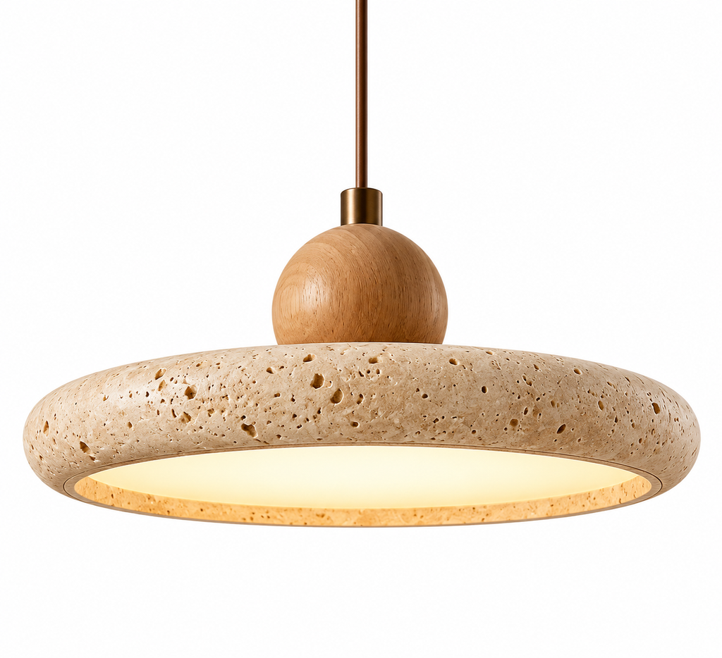 Suspension Halo Minéral — Élégance Naturelle & Lumière Apaisante