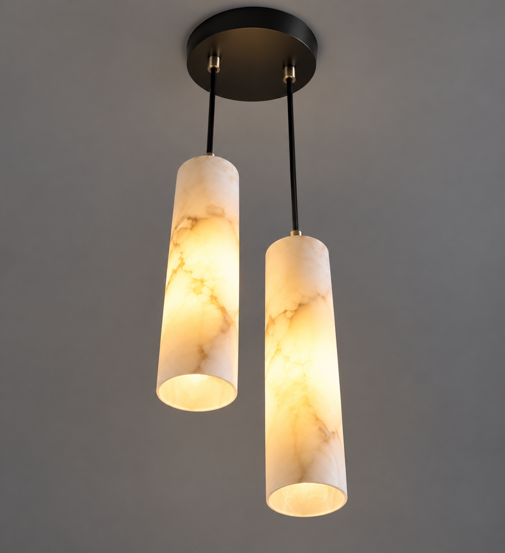 Suspension Alabastre Cascade — Une sculpture de lumière