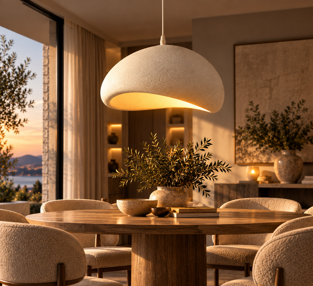 Suspension Halo — La douceur sculpturale au-dessus de votre table